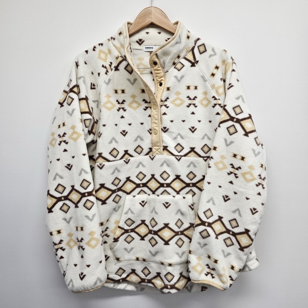 Sonoma Aztec Fleece Pullover
